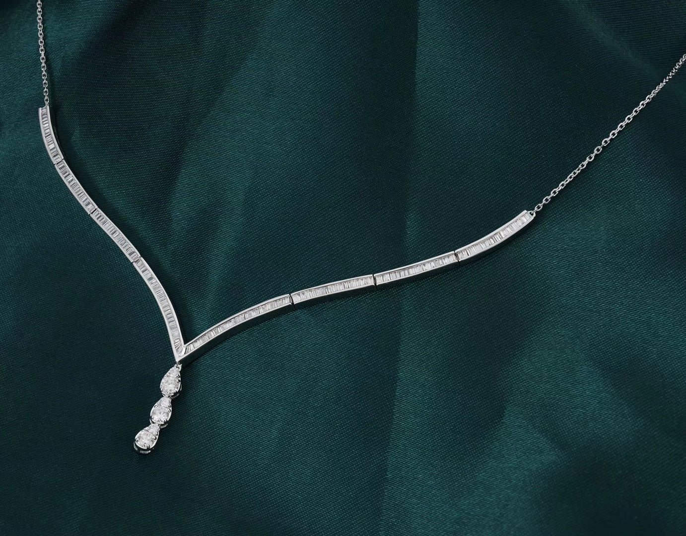 Seagull Pendant Necklace with Diamonds - Unique Jewelry Piece - White Diamond Necklace