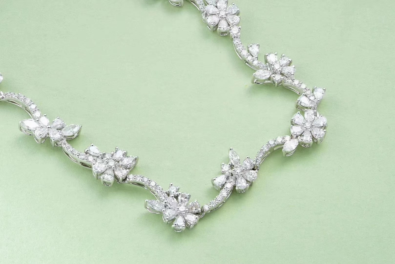 Sparkling Diamond Marquise Pendant Necklace - Luxury Jewelry - White Diamond Necklace