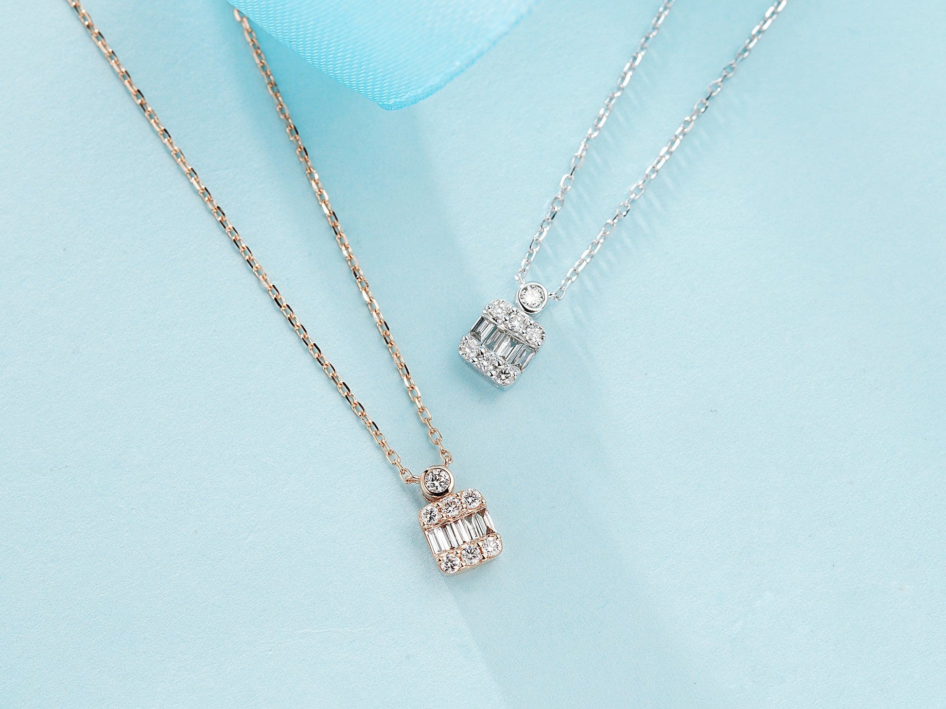 Tiny Ice Crystal Pendant: A Sparkling Jewelry Gem - White Diamond Pendant