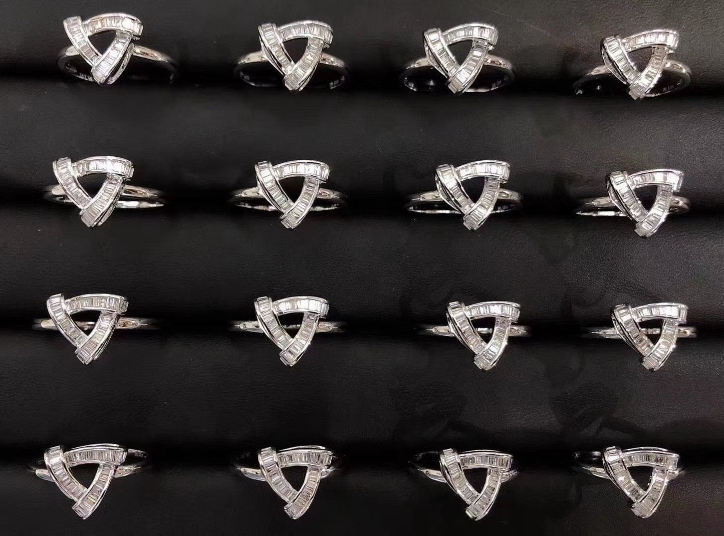 Triangle Shape T-Square Ring - Premium Jewelry Collection - White Diamond Ring