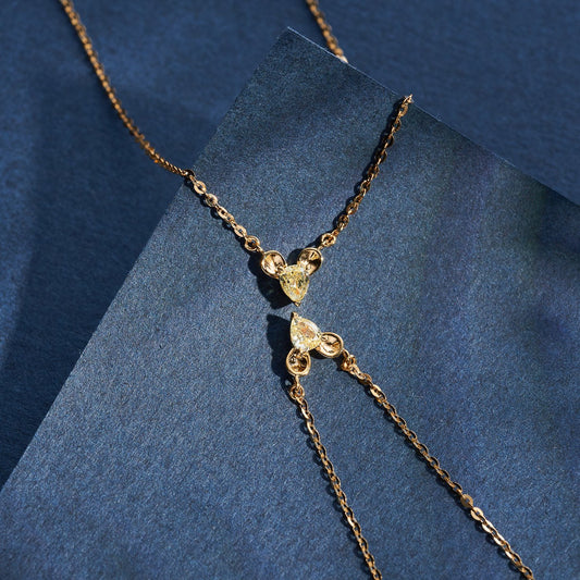 Yellow Diamond Mickey Pendant Jewelry - Unique and Elegant Choice - Yellow Diamond Pendant